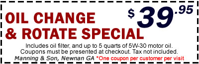 oil change and tire rotation coupon
