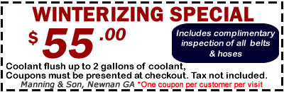 winterize special for your auto